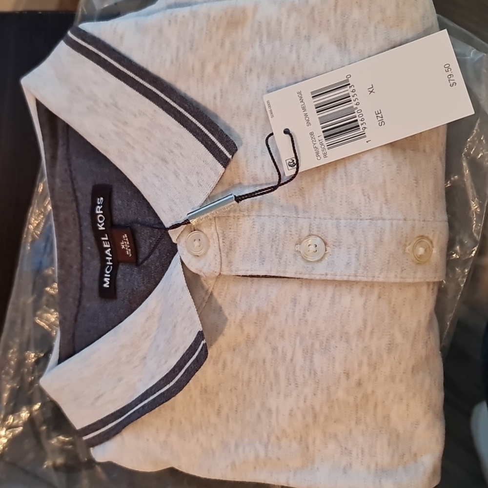 Michael Kors Men's Sz XL Short Sleeved Polo Cotton Shirt NWTs